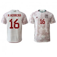 Camisa de Futebol México Hector Herrera #16 Equipamento Secundário Mundo 2022 Manga Curta